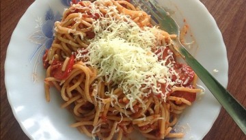 Pinoy Spaghetti for Breakfast