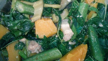 Pakbet with Saluyot Leaves