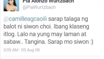 Pia's Tweet Re Siwon's Balot