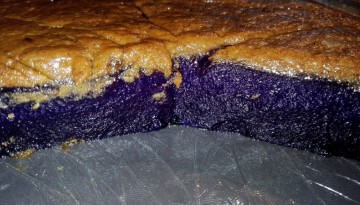 Ube Kalamay Topped with Latik